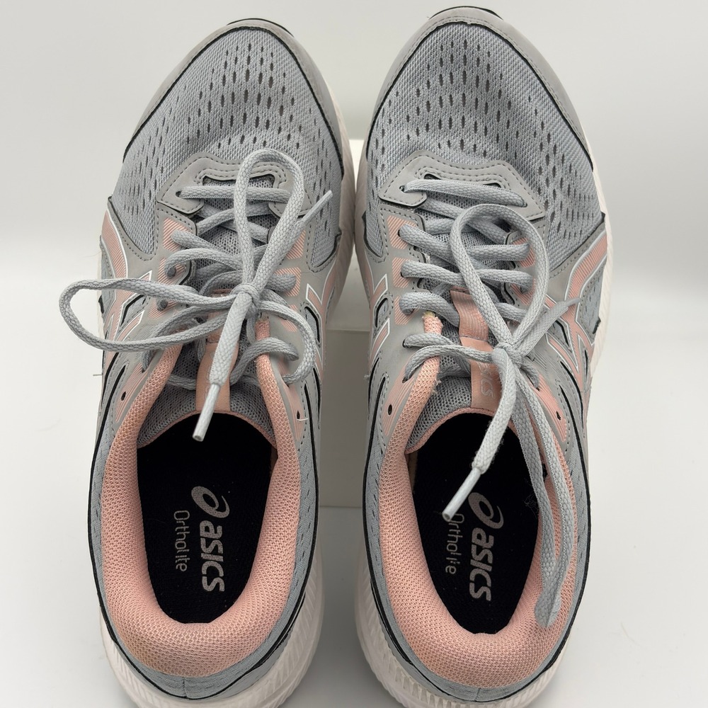 Asics Ortholite Grey Pink Mesh Running Shoes Sneakers Womens Athletic - Picture 2 of 14